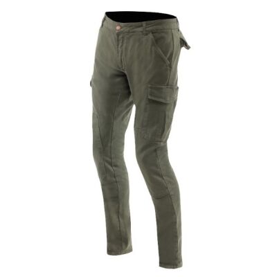 Dainese CARGO SLIM TAPERED (AA) textilní kalhoty zelené vel.32